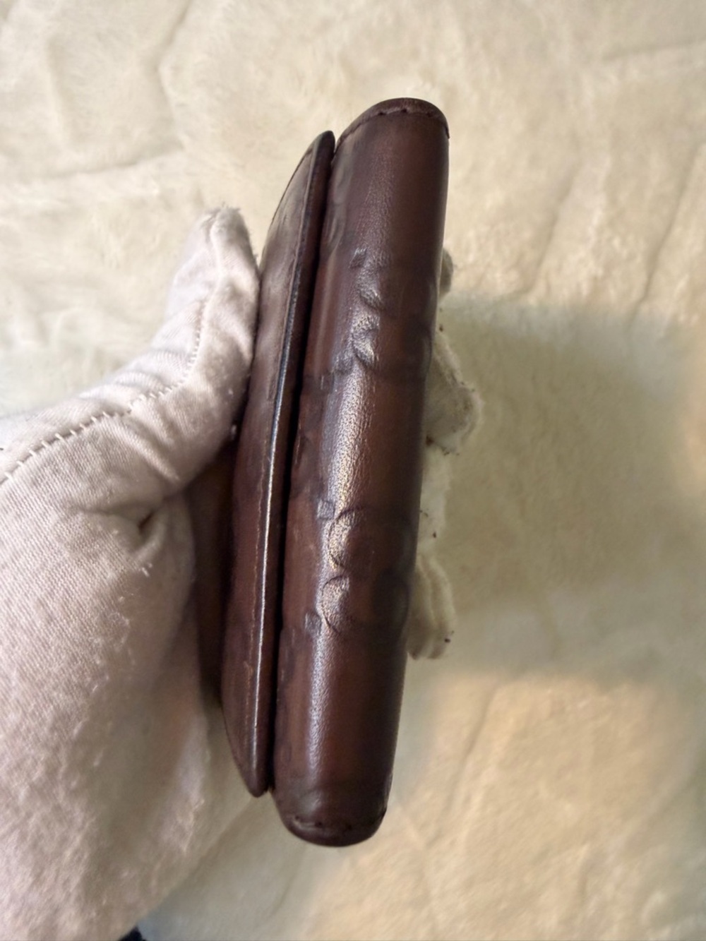Gucci brown Guccissima leather key case. - Picture 5 of 16